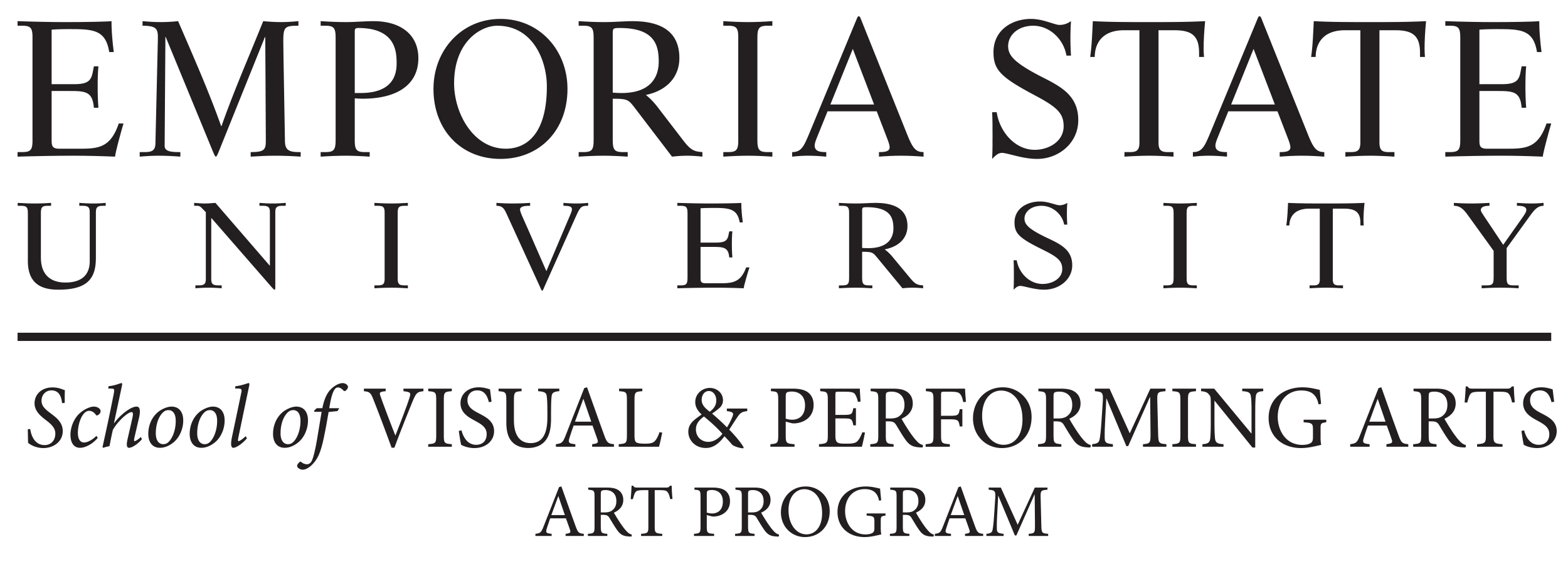 Emporia State University School of Visual and Performing Arts wordmark